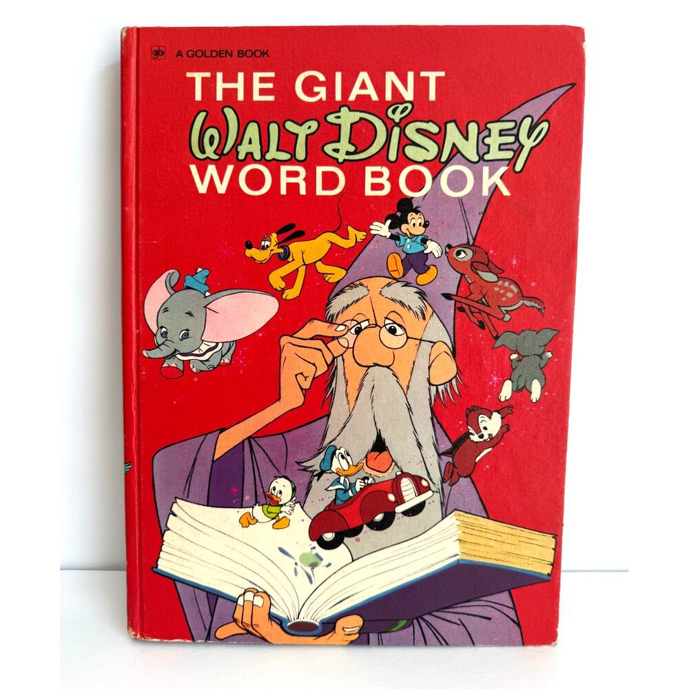 Vintage Golden Book The Giant Walt Disney Word Book Children's Book 1975
